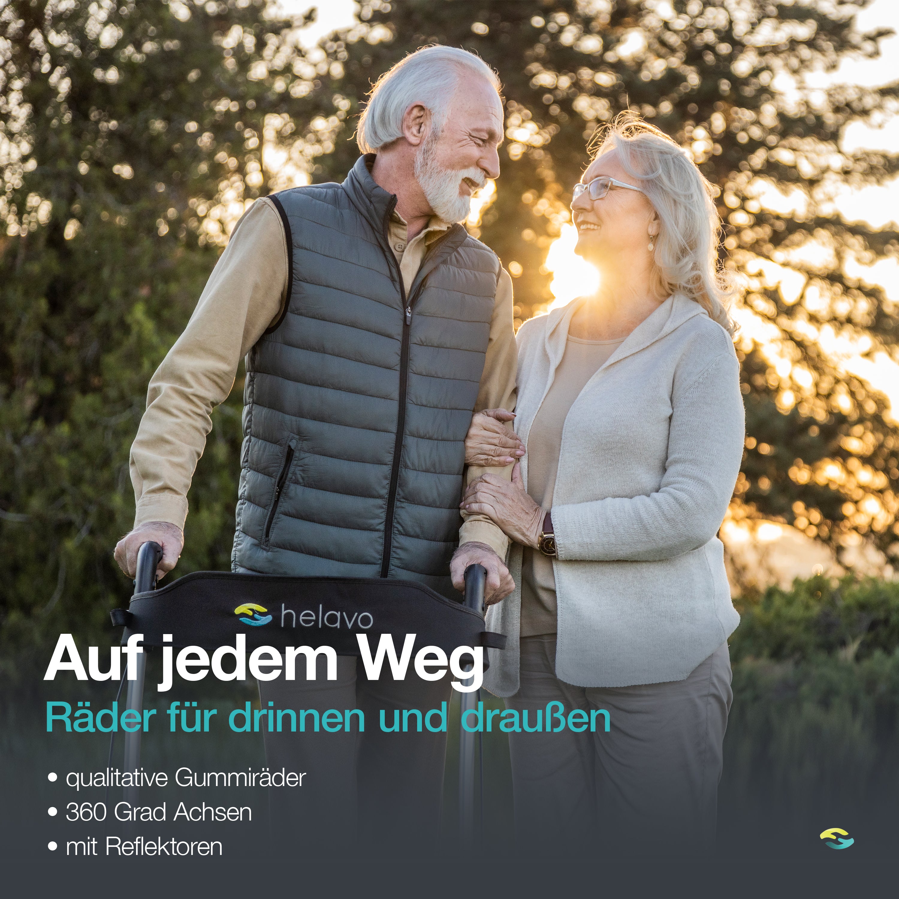 Allround faltbarer Standard-Rollator H1010 Series Silber