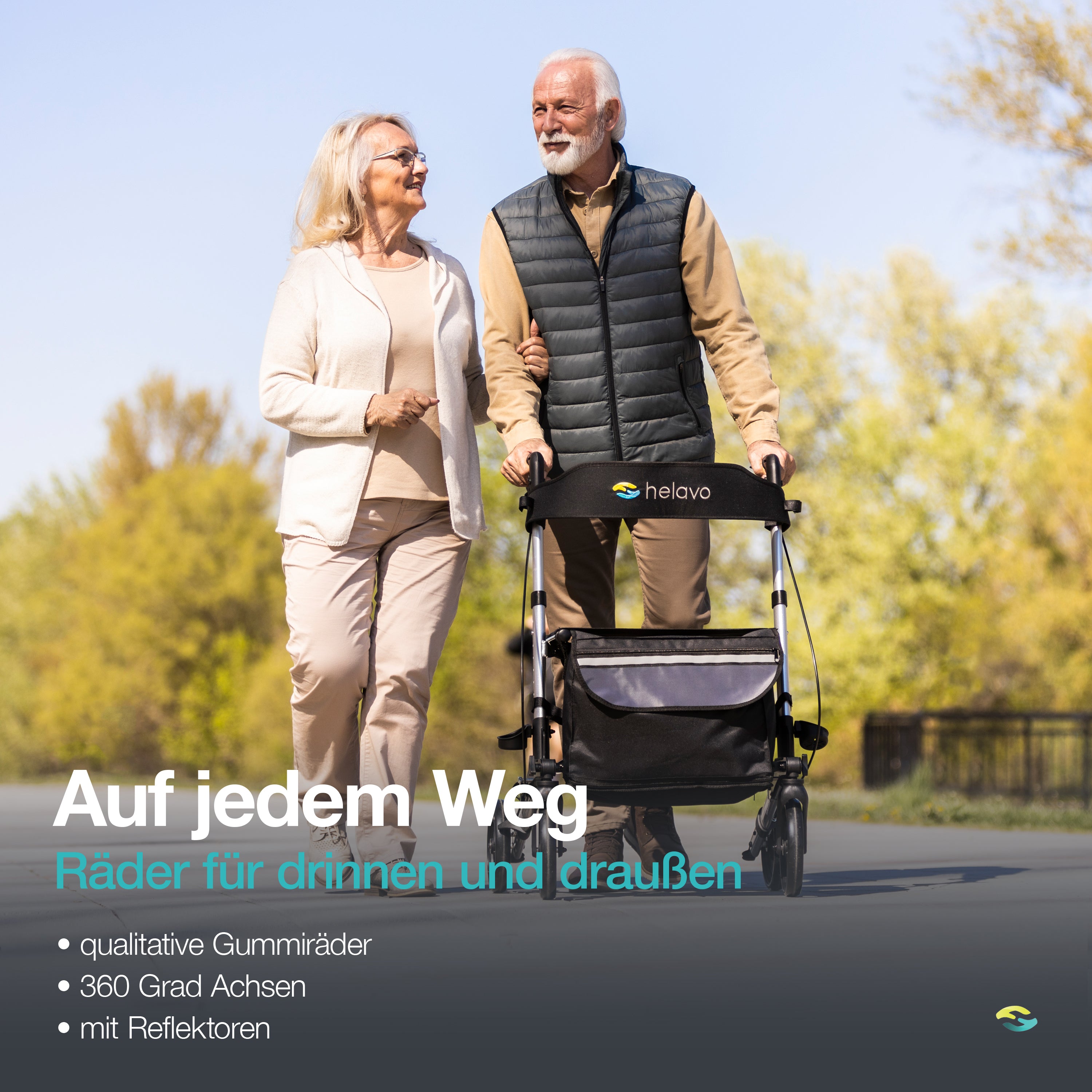 Allround faltbarer Standard-Rollator H1010 Series Silber