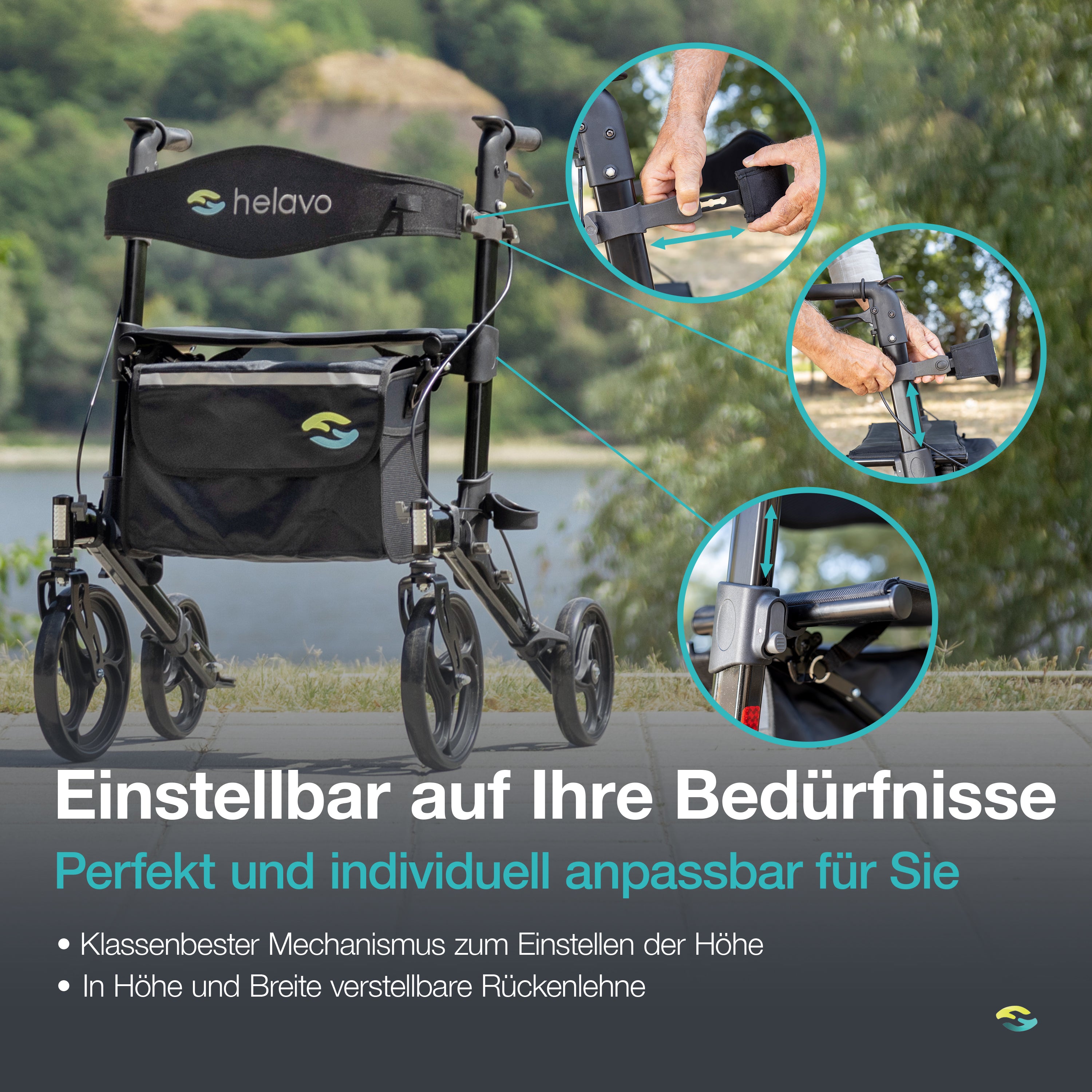 Allround Premium Rollator H1020 Schwarz