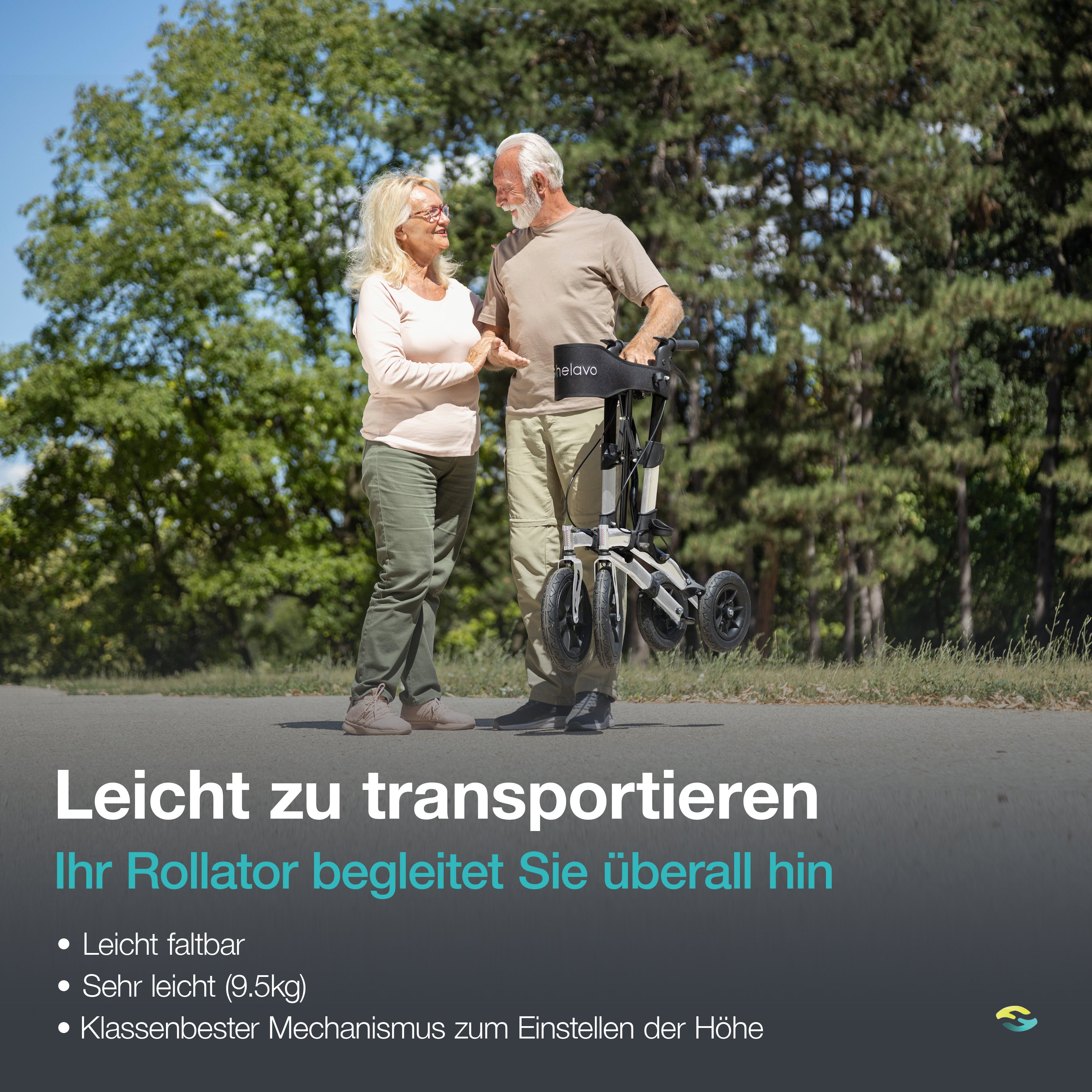 Outdoor-Rollator mit Pannensicheren Vollgummireifen H1140 Series