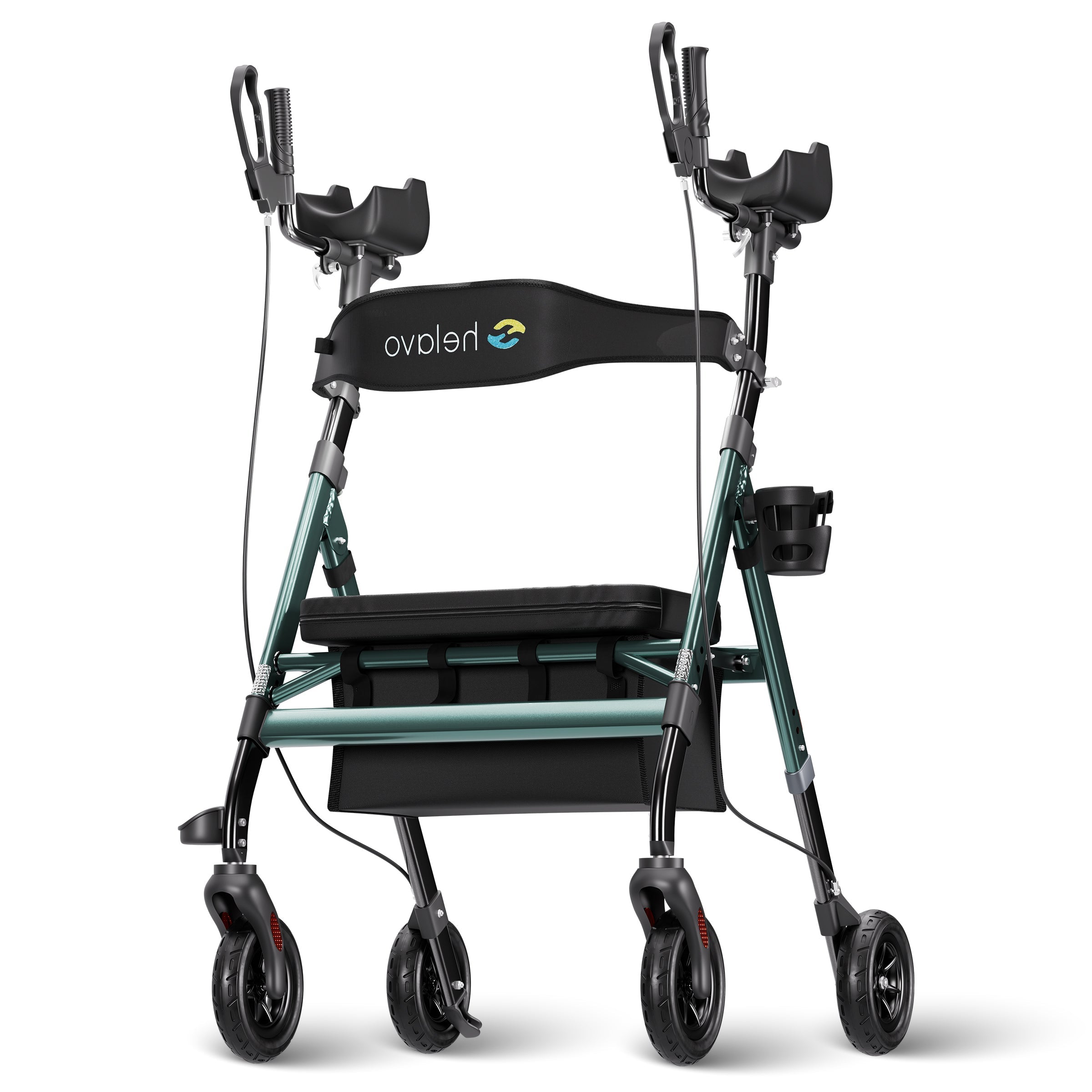 Extra breiter Schwerlastrollator Arthritis-Rollator mit Armauflagen H1360 Grün
