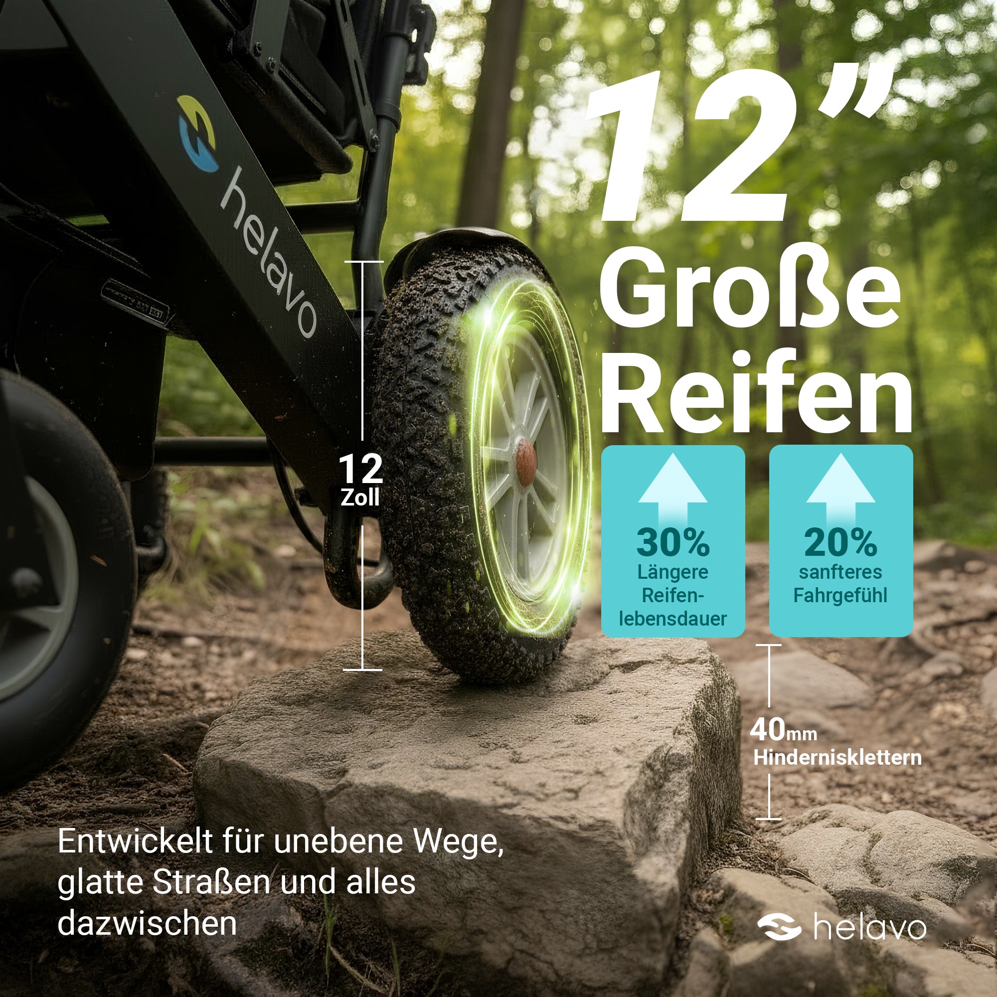 Breiter Geländerollstuhl Elektrisch für Erwachsene – schnell faltbarer Elektrorollstuhl H2010