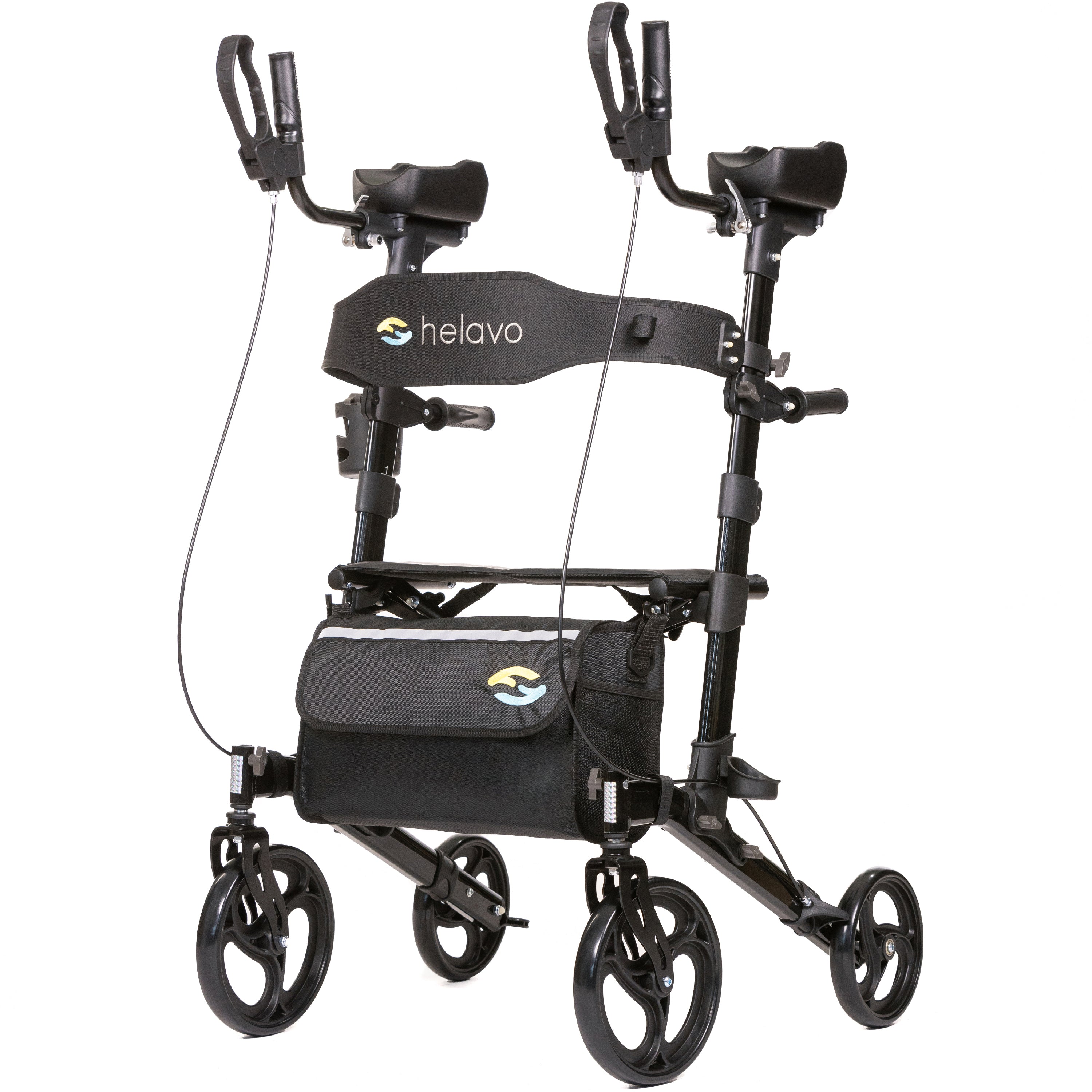 Arthritis-Rollator mit gepolsterten Unterarmstützen H1060 Schwarz