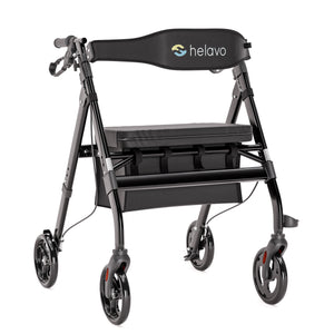 Schwerlastrollator Extra Breiter H1050 Schwarz