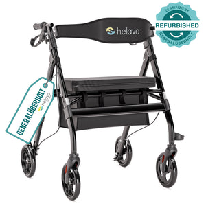 Generalüberholt Schwerlastrollator Extra Breiter H1050 Schwarz