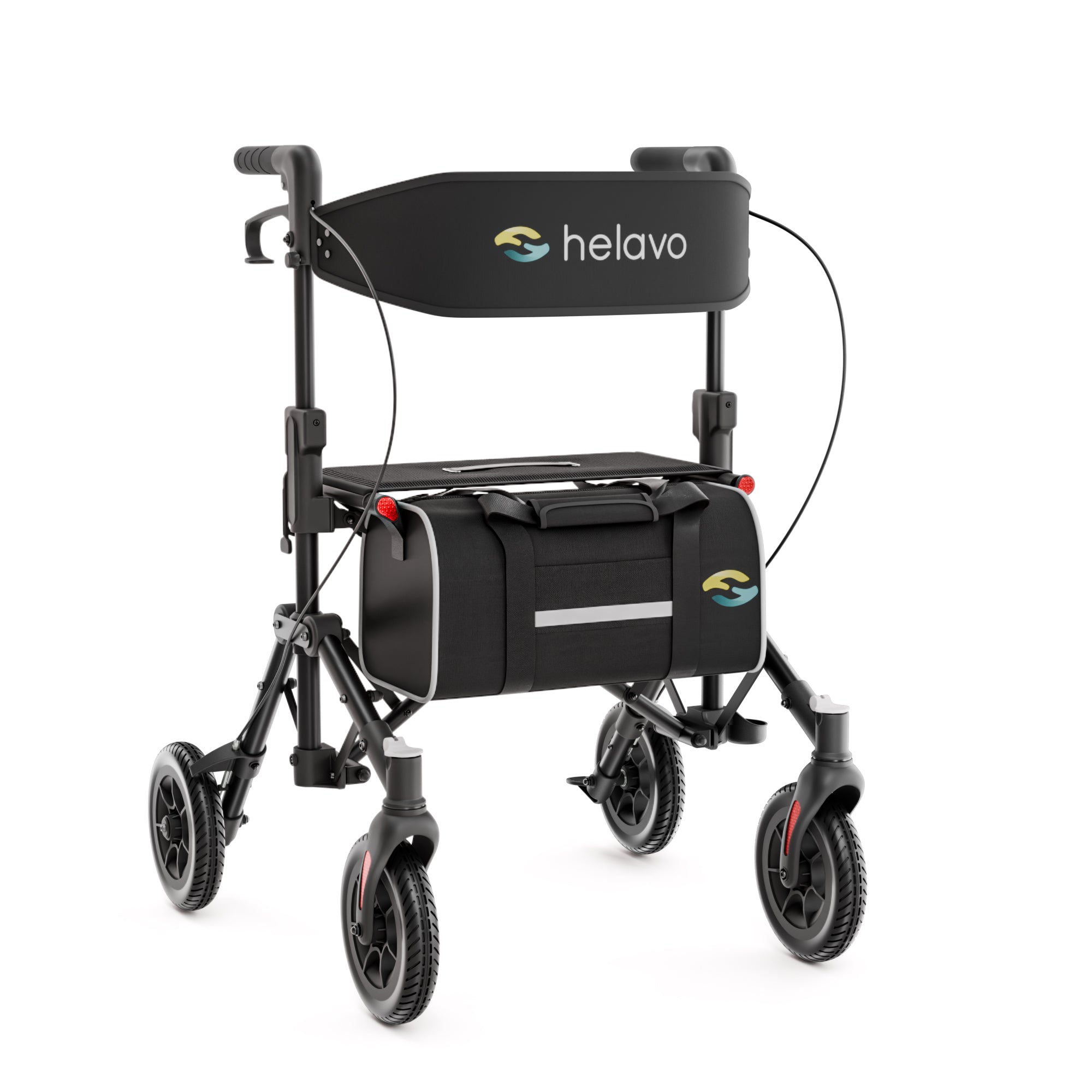 Reiserollator faltbar und leicht mit Sitz für Senioren H1320 Schwarz