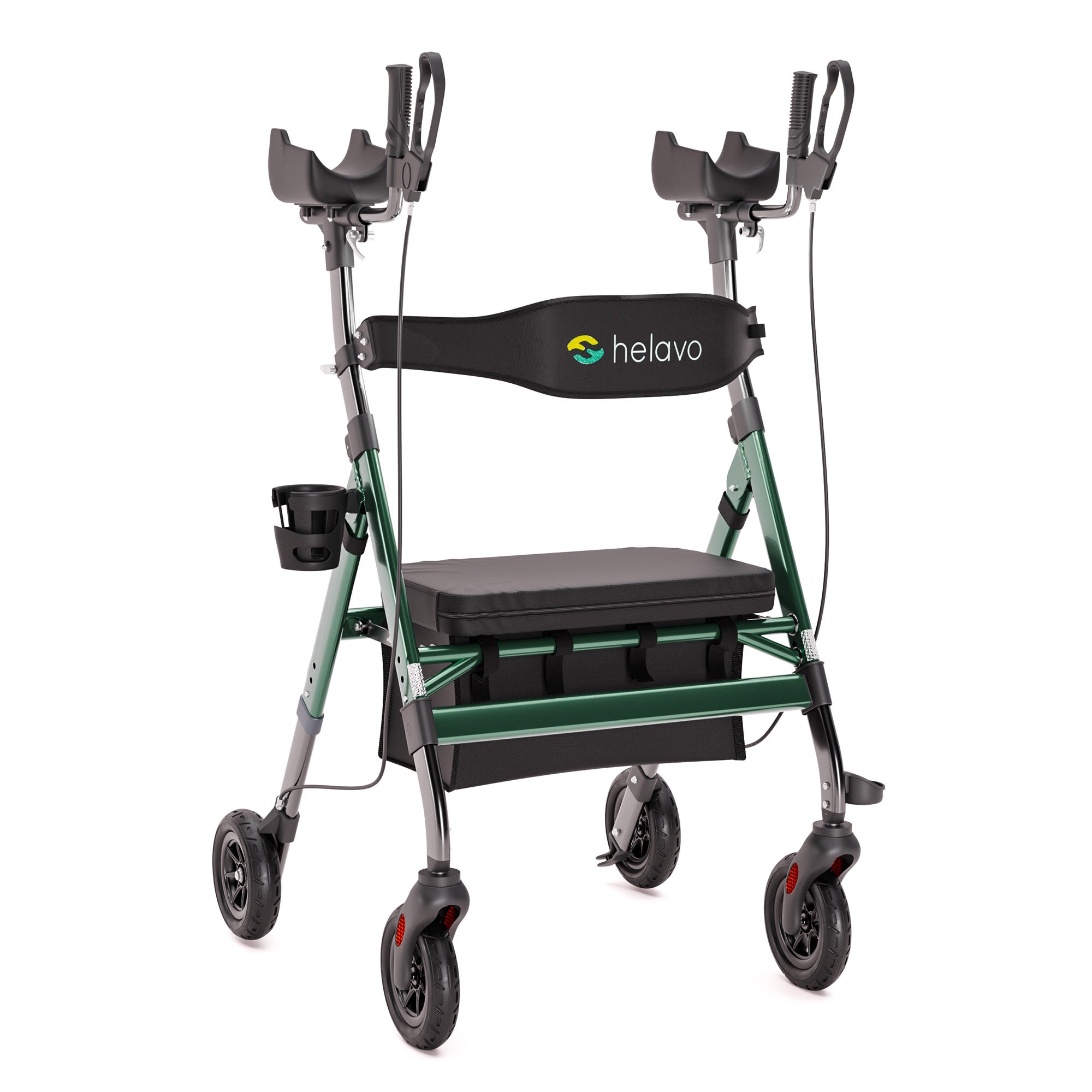 Extra breiter Schwerlastrollator Arthritis-Rollator mit Armauflagen H1360 Grün