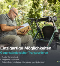 Helavo Schwerlastrollator mit Pannensicheren Vollgummireifen für Draußen - Extra breiter Outdoor-Rollator aus Aluminium mit großem, höhenverstellbarem Sitz - Belastbar bis 226 kg