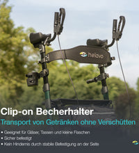 Helavo Outdoor Arthritis Rollator mit gepolsterten Unterarmauflagen - Rollator mit Pannensicheren Vollgummireifen für Draußen - Maximale Mobilität & Komfort im Außenbereich