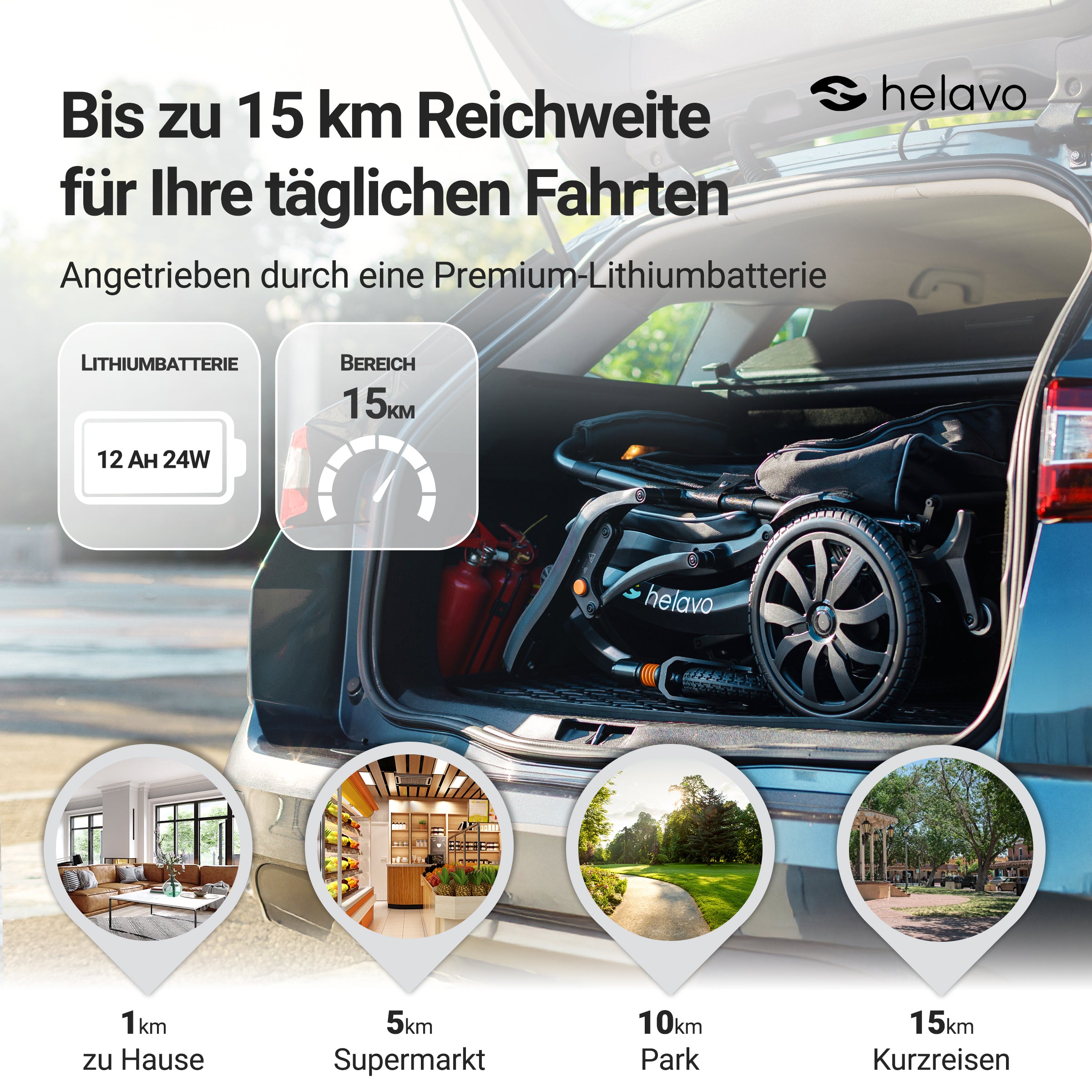 Elektro-Rollstuhl – ultraleicht mit Magnesium- & Carbonrahmen H2320