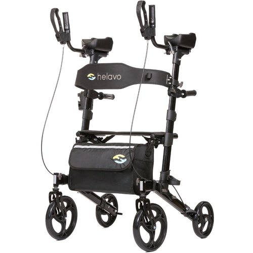 Arthritis-Rollator mit gepolsterten Unterarmstützen H1060 Schwarz
