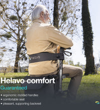 HELAVO faltbarer premium Rollator - Schwarz - Leichtgewicht aus Aluminium - maximale Mobilität in Wohnung und Outdoor