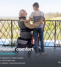 HELAVO faltbarer premium Rollator - Rot - Leichtgewicht aus Aluminium - maximale Mobilität in Wohnung und Outdoor