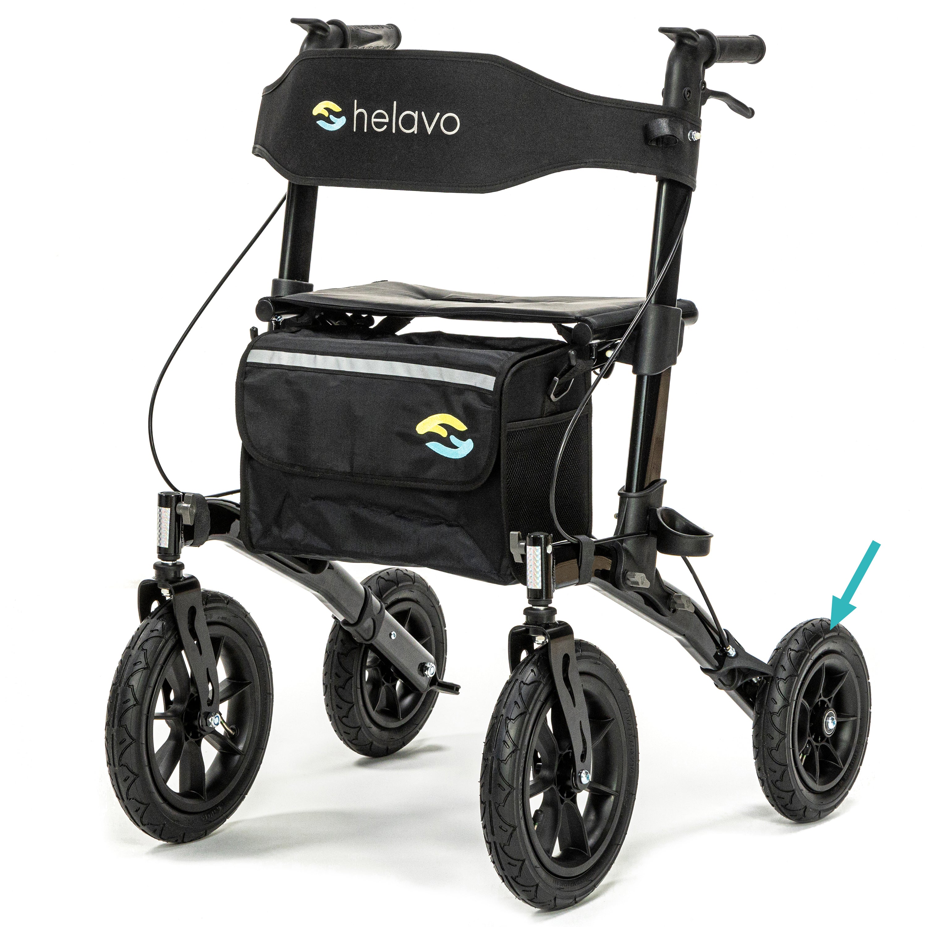 Ersatzteil: Hinterrad für Helavo H1040 Rollatoren Serie
